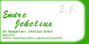 endre jekelius business card